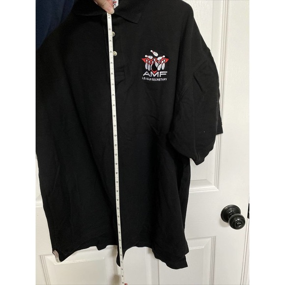 Vintage Polo Shirt Mens Size 2XL Black AMF League Secretary Polo. AMF TAG. - Picture 9 of 11